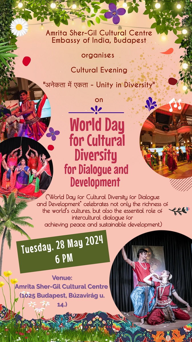World Day for Cultural Diversity for Dialogue and Development - Cultural Evening - 28 MAY!